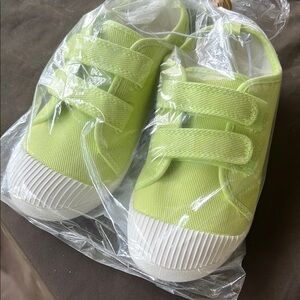 Girls Lime Green Canvas Shoes